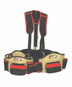 GRIP Deluxe Leather Tool Belt with Suspender Rig