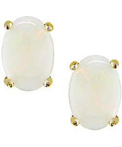 10k Yellow Gold Opal Earrings  (Set of 3)
