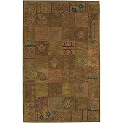 Hand-tufted Contemporary Squares Wool Rug (9' x 13)