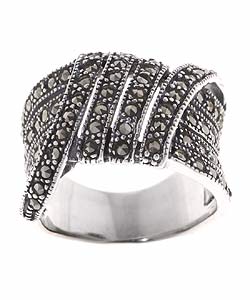 Sterling Silver and Marcasite Fashion Ring