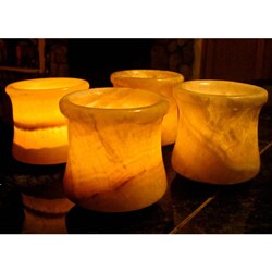 Set of 4 Ramses Alabaster Votives (Egypt)