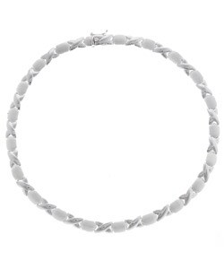 Sterling Silver Hugs and Kisses Necklace