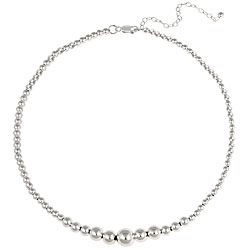 Sterling Silver 16-inch Bead Necklace