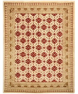 Handmade Classic Kashan Beige Wool Rug (8'3 x 11')