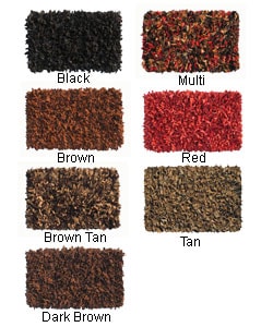 Leather Allover Shag Runner Rug (2' x 6')