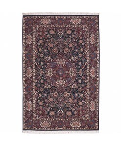 Hand-knotted Legacy Ornamental Red Wool/Silk Rug (5'9 x 8'9)