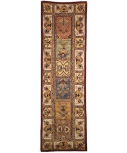 Handmade Classic Bakhtieri Multicolored Wool Rug (2'3 x 8')