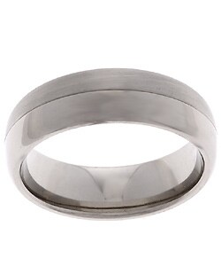 Men's Titanium 7mm Satin and Polish Band (7 mm)