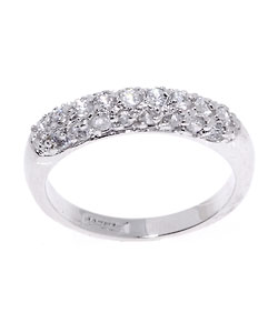 Icz Stonez Sterling Silver Pave-set CZ Ring