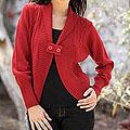 Women's Alpaca Wool 'Red Rose' Cardigan Sweater (Peru)