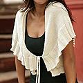 Women's Alpaca Wool 'Ruffled Cream' Sweater (Peru)