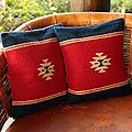 Set of 2 Handcrafted Wool 'Starlight' Zapotec Cushion Covers (Mexico)