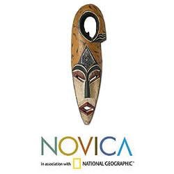 Sese Wood 'Harvest Chief' African Mask (Ghana)