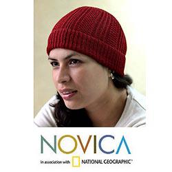 Alpaca Wool 'Scarlet Glam' Hat (Peru)