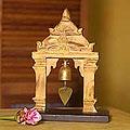 Brass and Rain Tree Wood 'Temple Song' Sculpture (Thailand)