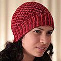 Alpaca Wool 'Berry Honeycomb' Hat (Peru)
