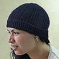 Alpaca Wool 'Navy Glam' Hat (Peru)