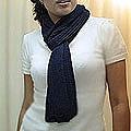 Alpaca Wool 'Navy Glam' Scarf (Peru)