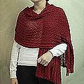 Alpaca Wool 'Muse in Scarlet' Shawl (Peru)