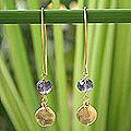 Handcrafted Gold Vermeil 'Lilac Berry' Amethyst Earrings (Thailand)