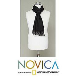 Men's Alpaca Wool 'Cuzco Night' Scarf (Peru)