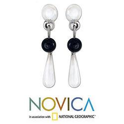 Sterling Silver 'Chantico Goddess' Obsidian Jewelry Set (Mexico)