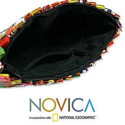 Set of 3 Recycled Metalized Wrapper 'Bright' Cosmetic Bags (Guatemala)