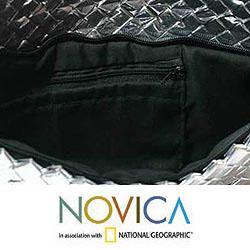 Recycled Metalized Wrapper 'Eco Savvy' Small Clutch Bag (Guatemala)