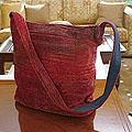 Bamboo Chenille 'Love' Medium Shoulder Bag (Guatemala)
