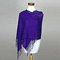 Rayon 'Cobalt Blue Fiesta' Shawl (Guatemala)