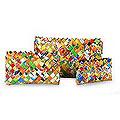 Set of 3 Recycled Metalized Wrapper 'Bright' Cosmetic Bags (Guatemala)