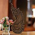 Rain Tree Wood 'Thai Naga' Wall Sculpture (Thailand)