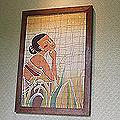 Cholprasertsuk 'Quiet Moment' Batik Print Art (Thailand)