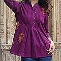 Cotton 'Wine Delight' Blouse (India)