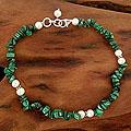 Sterling Silver 'Mystic Valley' Pearl Anklet (5-5.5 mm) (India)