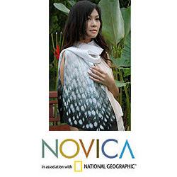 Rayon 'Mottled Black' Scarf (Thailand)