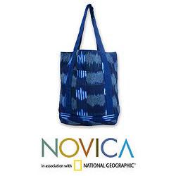 Cotton 'Midnight Maya' Medium Tote Bag (Guatemala)