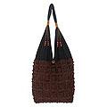 Cotton Blend 'Sublime Brown' Medium Shoulder Bag (Thailand)