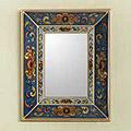 Glass 'Sapphire Coat of Arms' Mirror (Peru)
