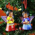 Set of 4 Ceramic 'Angels' Ornaments (Guatemala)