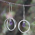 Sterling Silver 'Thai Twilight' Amethyst Earrings (Thailand)