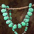 Sterling Silver 'Fortune's Friend' Dyed Magnesite Necklace (India)