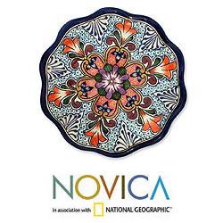 Handcrafted Ceramic 'Wilderness' Talavera Serving Plate (Mexico)