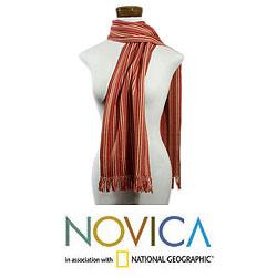 Cotton 'Maya Rose' Scarf (Guatemala)