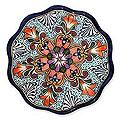 Handcrafted Ceramic 'Wilderness' Talavera Serving Plate (Mexico)