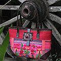 Cotton Leather 'Pheasant Romance' Medium Shoulder Bag (Thailand)