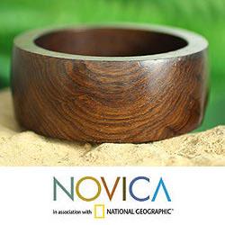 Seesham Wood 'Forest Empress' Bangle Bracelet (India)