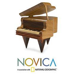 Mahogany Wood 'Secret Symphony' Puzzle Box (Guatemala)