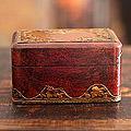 Handcrafted Brass 'Scarlet Forest' Repousse Box (India)