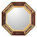 Glass Mohena Wood 'Summer Scarlet' Mirror (Peru)